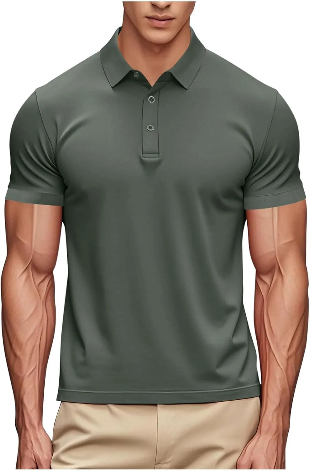 Polo Shirts for Women Short Sleeve Collared Tops Casual Button Placket Blouses Lightweight Quick Dry Tees