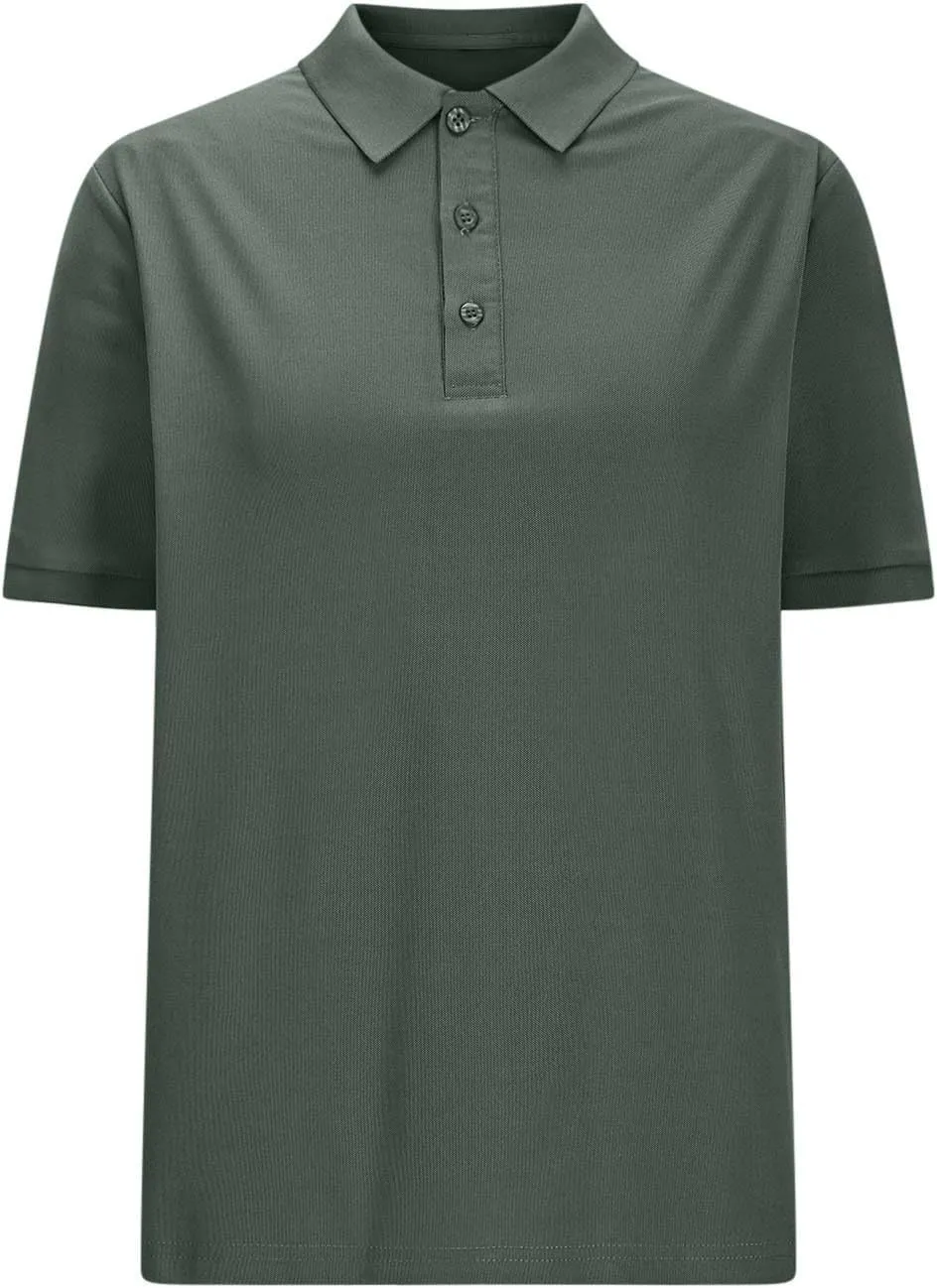 Polo Shirts for Women Short Sleeve Collared Tops Casual Button Placket Blouses Lightweight Quick Dry Tees