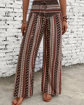 Printed Wide Leg Pants - Five Pattern Choices