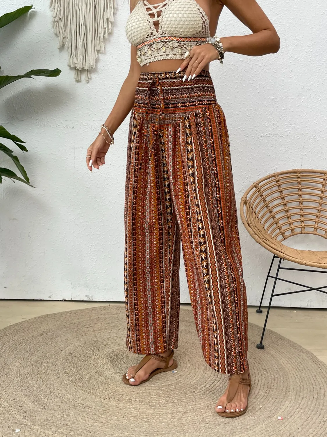 Printed Wide Leg Pants - Five Pattern Choices