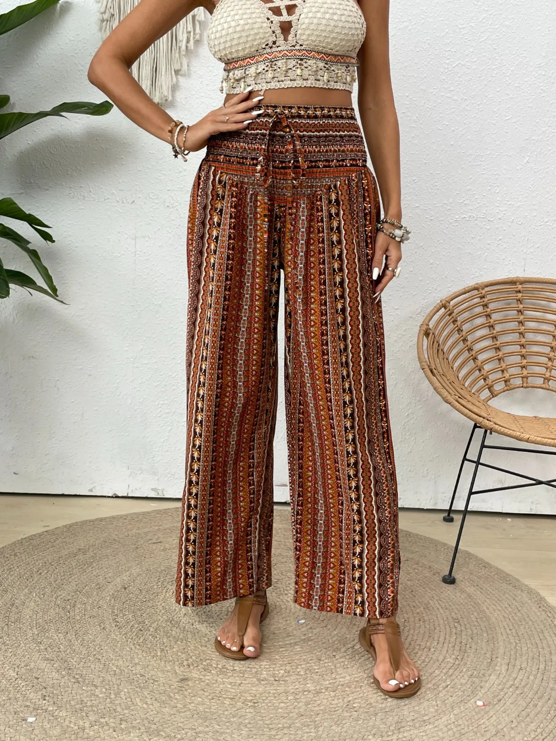 Printed Wide Leg Pants - Five Pattern Choices