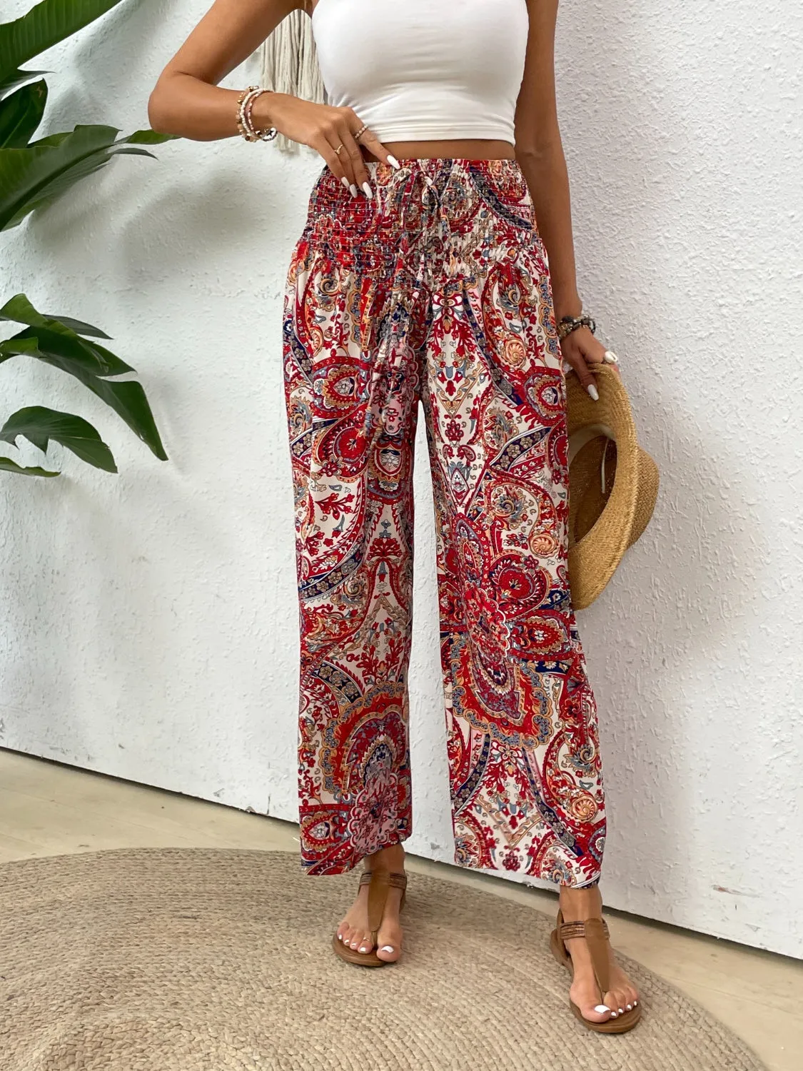 Printed Wide Leg Pants - Five Pattern Choices