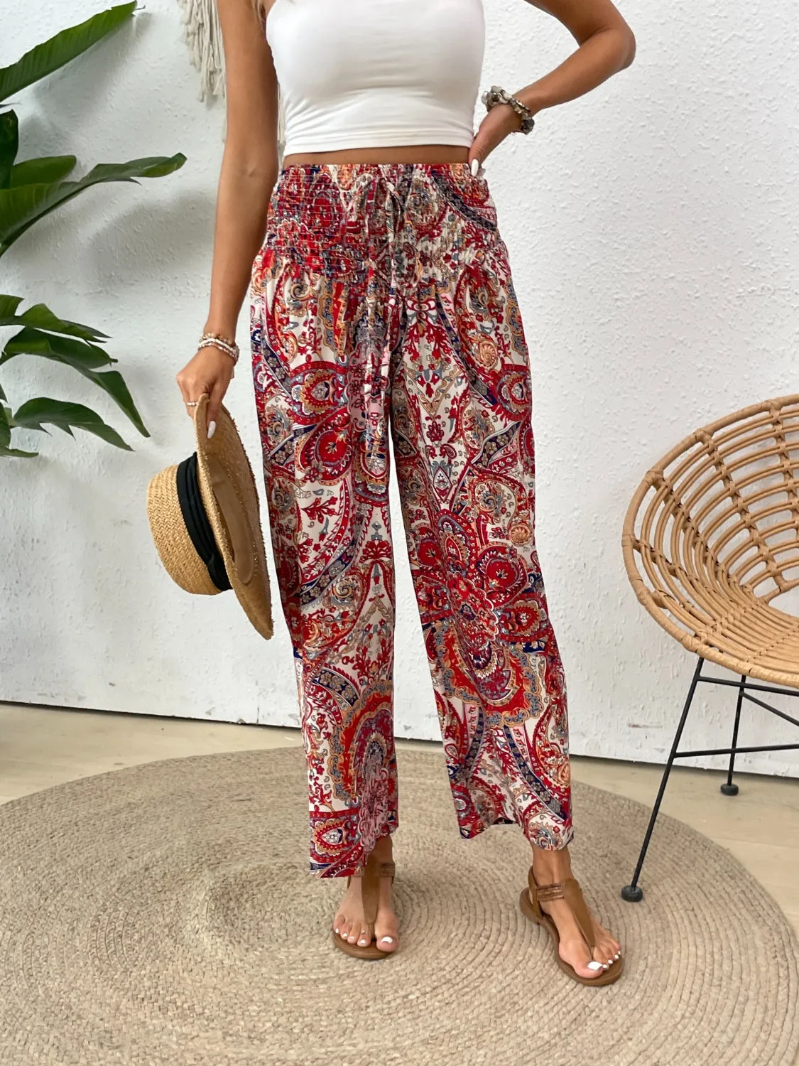 Printed Wide Leg Pants - Five Pattern Choices