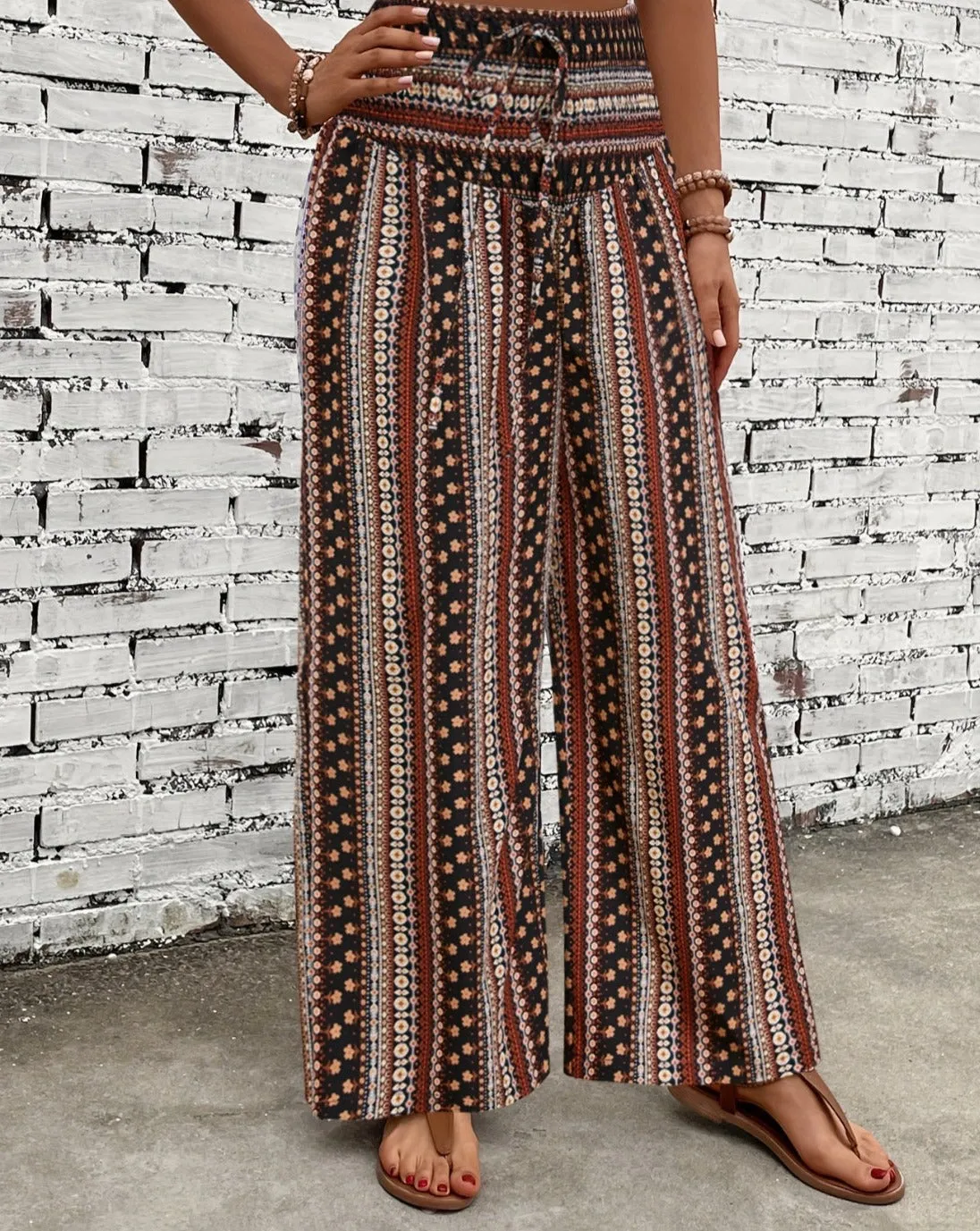 Printed Wide Leg Pants - Five Pattern Choices