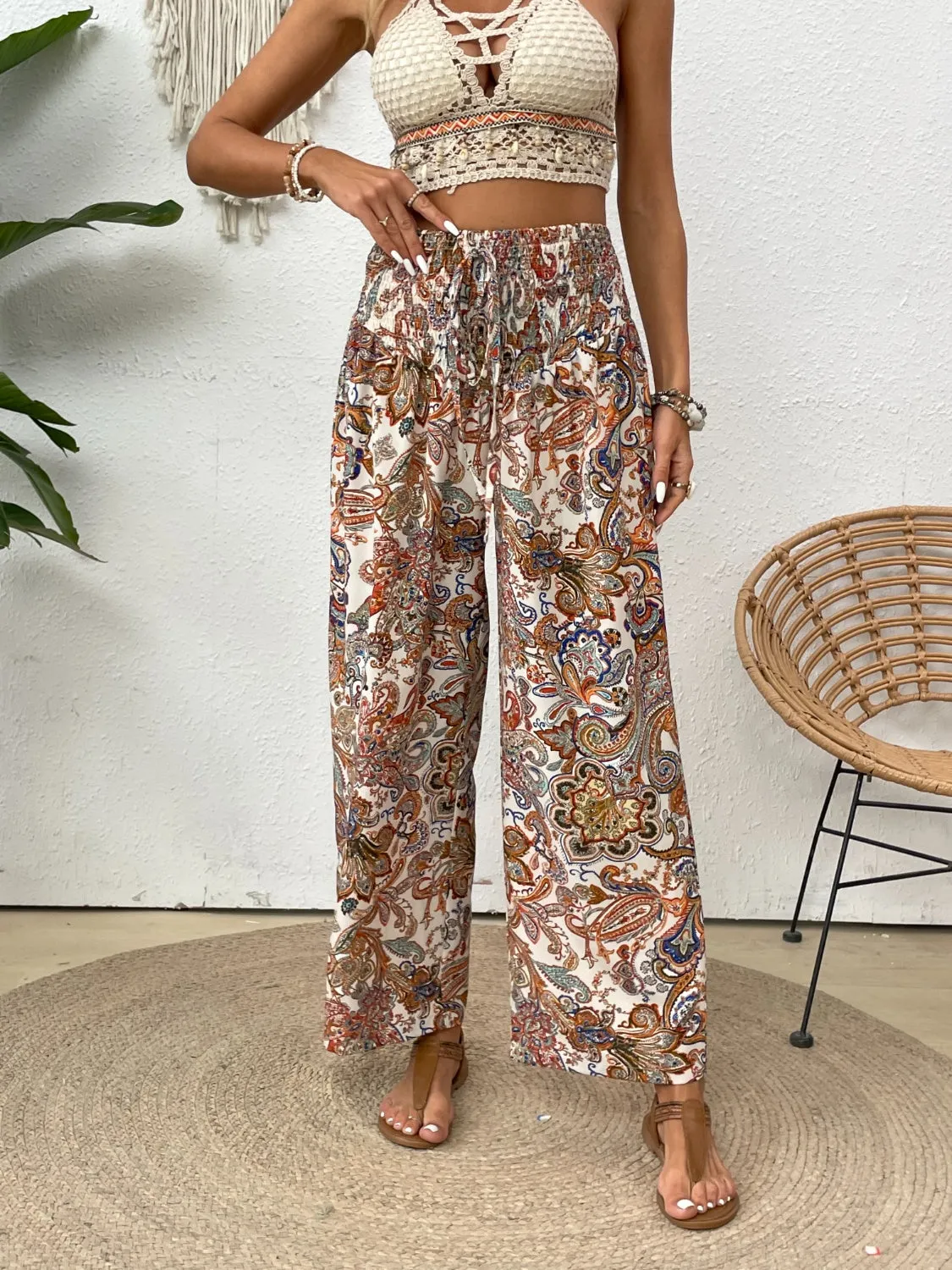 Printed Wide Leg Pants - Five Pattern Choices