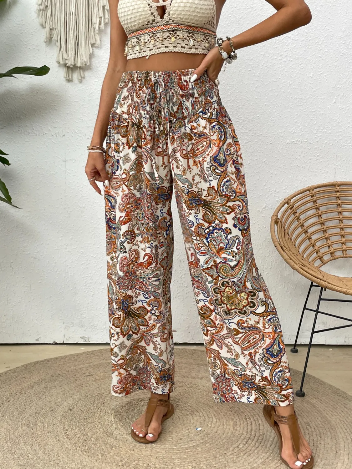 Printed Wide Leg Pants - Five Pattern Choices