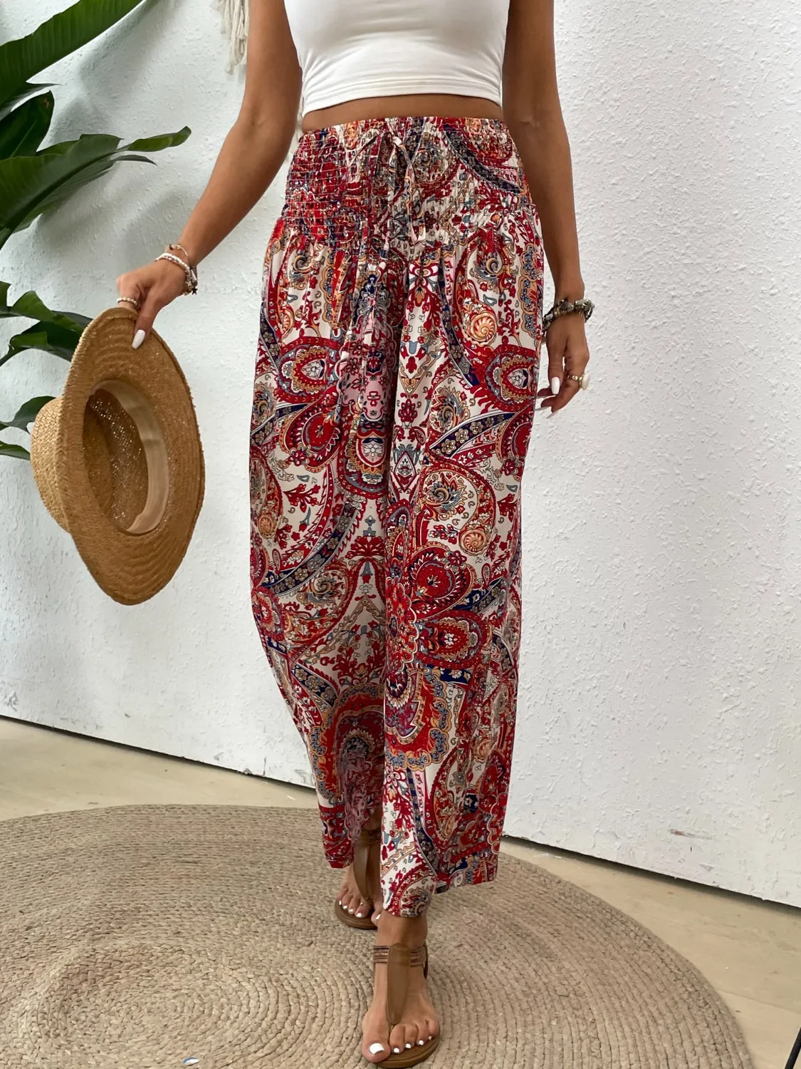 Printed Wide Leg Pants - Five Pattern Choices