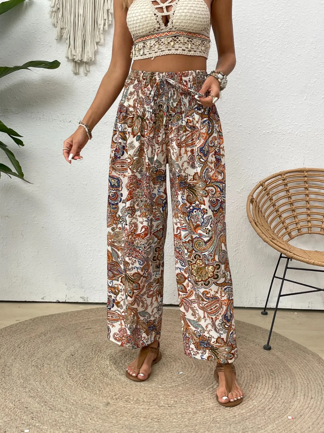 Printed Wide Leg Pants - Five Pattern Choices