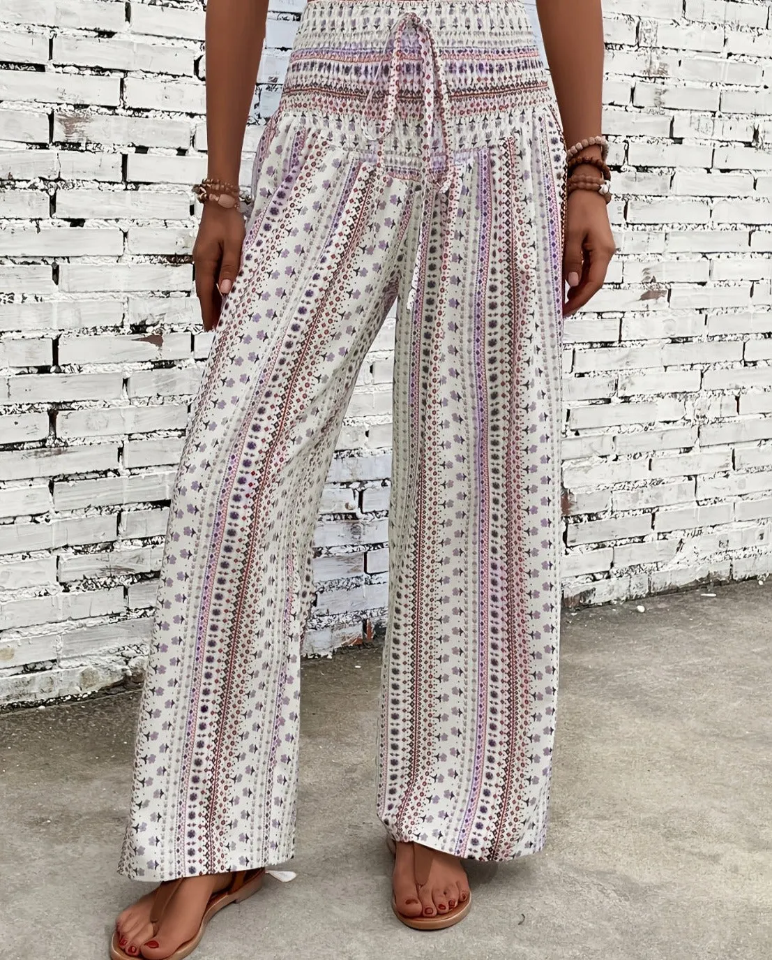 Printed Wide Leg Pants - Five Pattern Choices