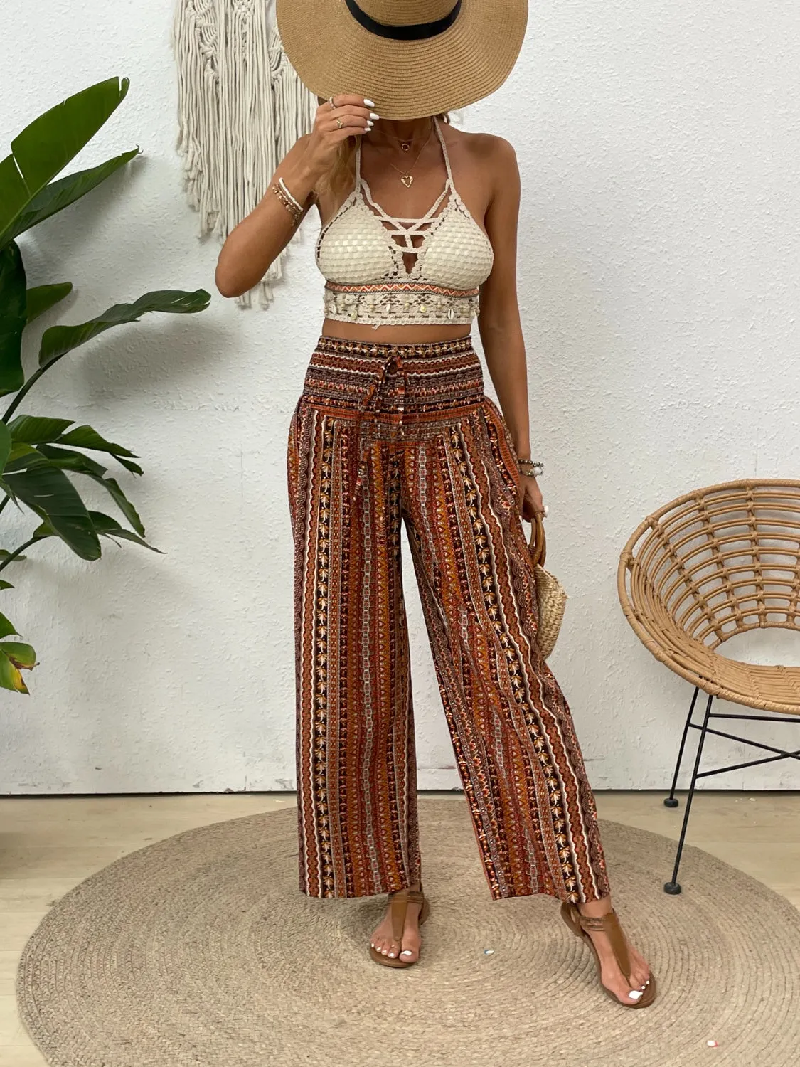 Printed Wide Leg Pants - Five Pattern Choices
