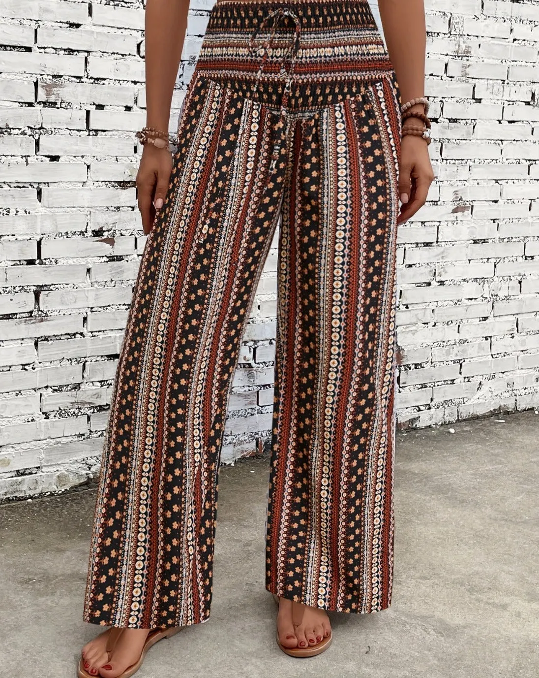 Printed Wide Leg Pants - Five Pattern Choices