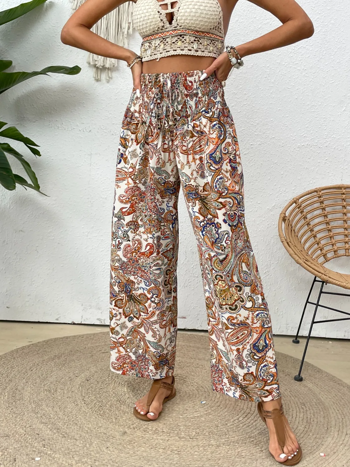 Printed Wide Leg Pants - Five Pattern Choices