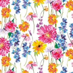 RILEY BLAKE CHALLIS RAYON Stem White - SALE $21.00 p/m