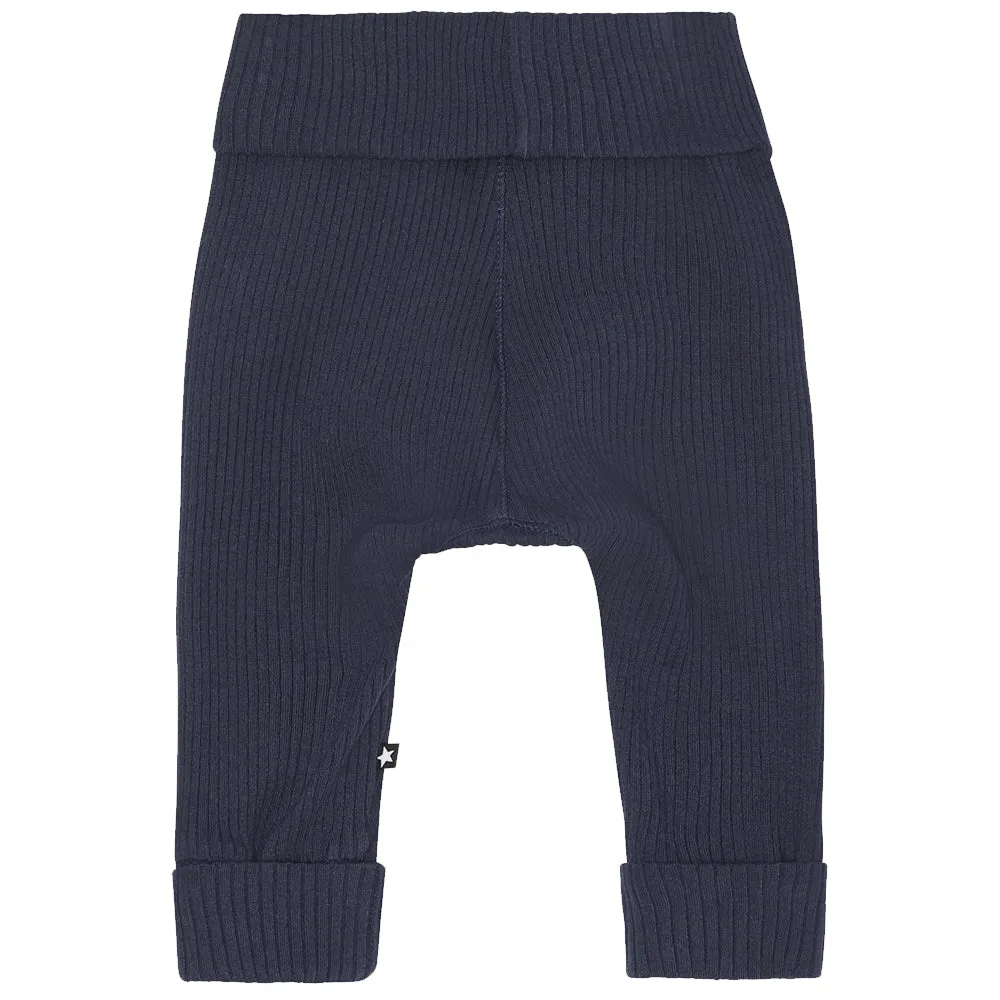 San Ribbed Baby Pants | Galaxy Blue