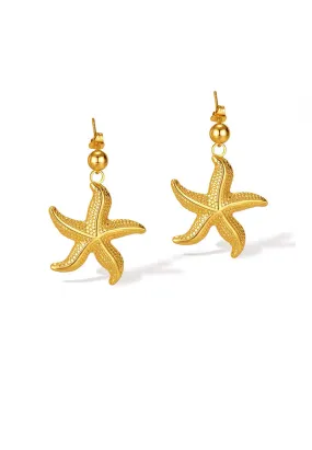 Seastar Earrings in Gold