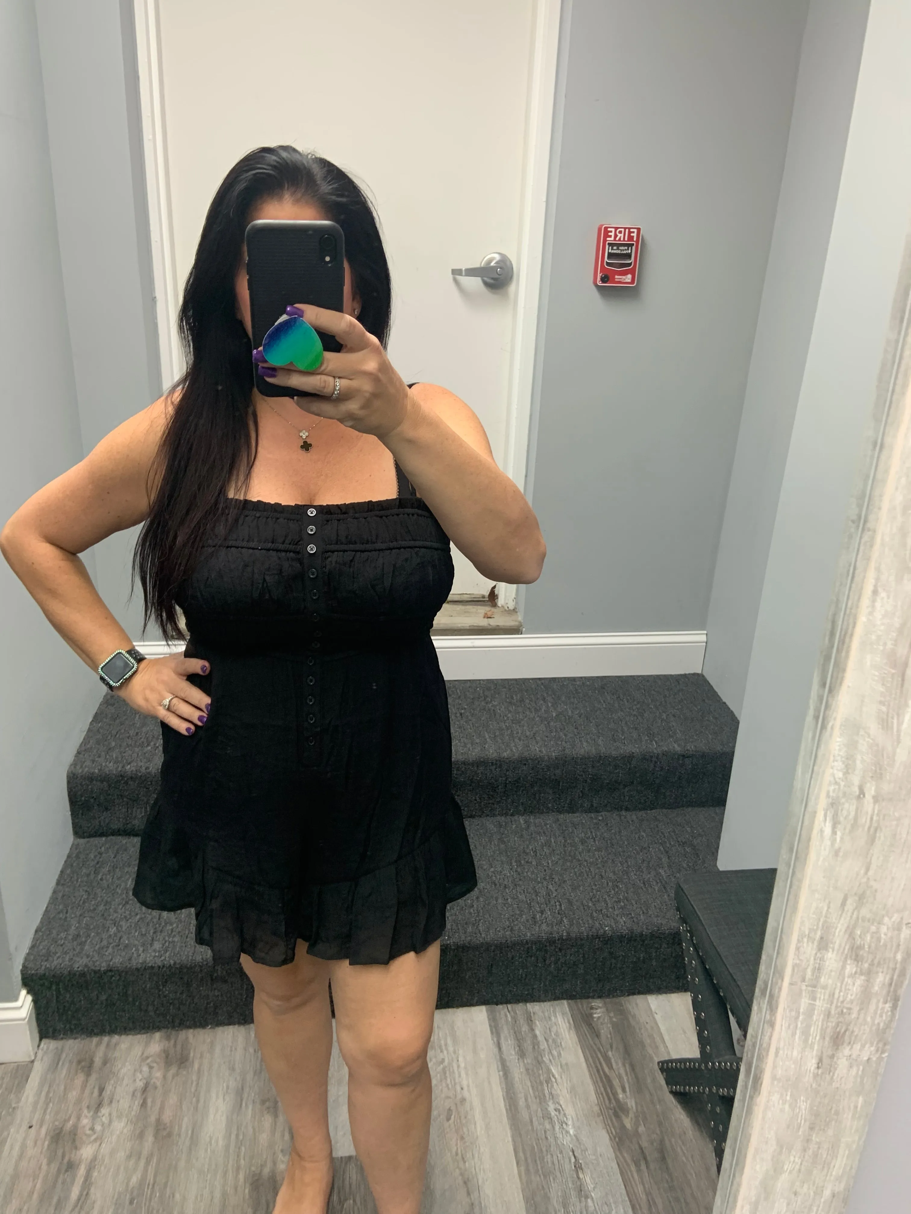 SMOCKED ROMPER - BLACK OR TAUPE
