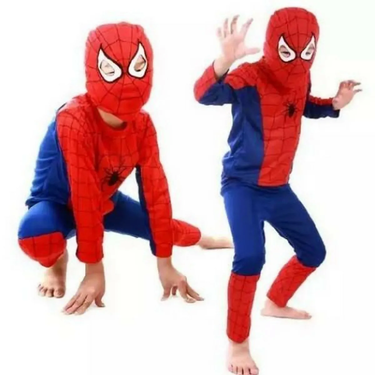 Spiderman Costume for Kids, Super Hero Costume Includes a Jumpsuit and a Breathable Hooded Mask