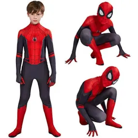 Spiderman Costume for Kids, Super Hero Costume Includes a Jumpsuit and a Breathable Hooded Mask