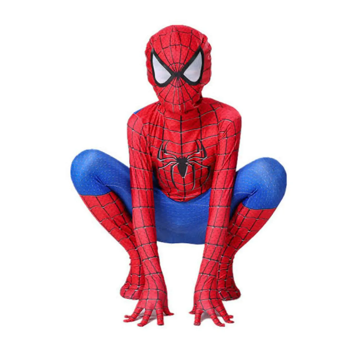 Spiderman Costume for Kids, Super Hero Costume Includes a Jumpsuit and a Breathable Hooded Mask