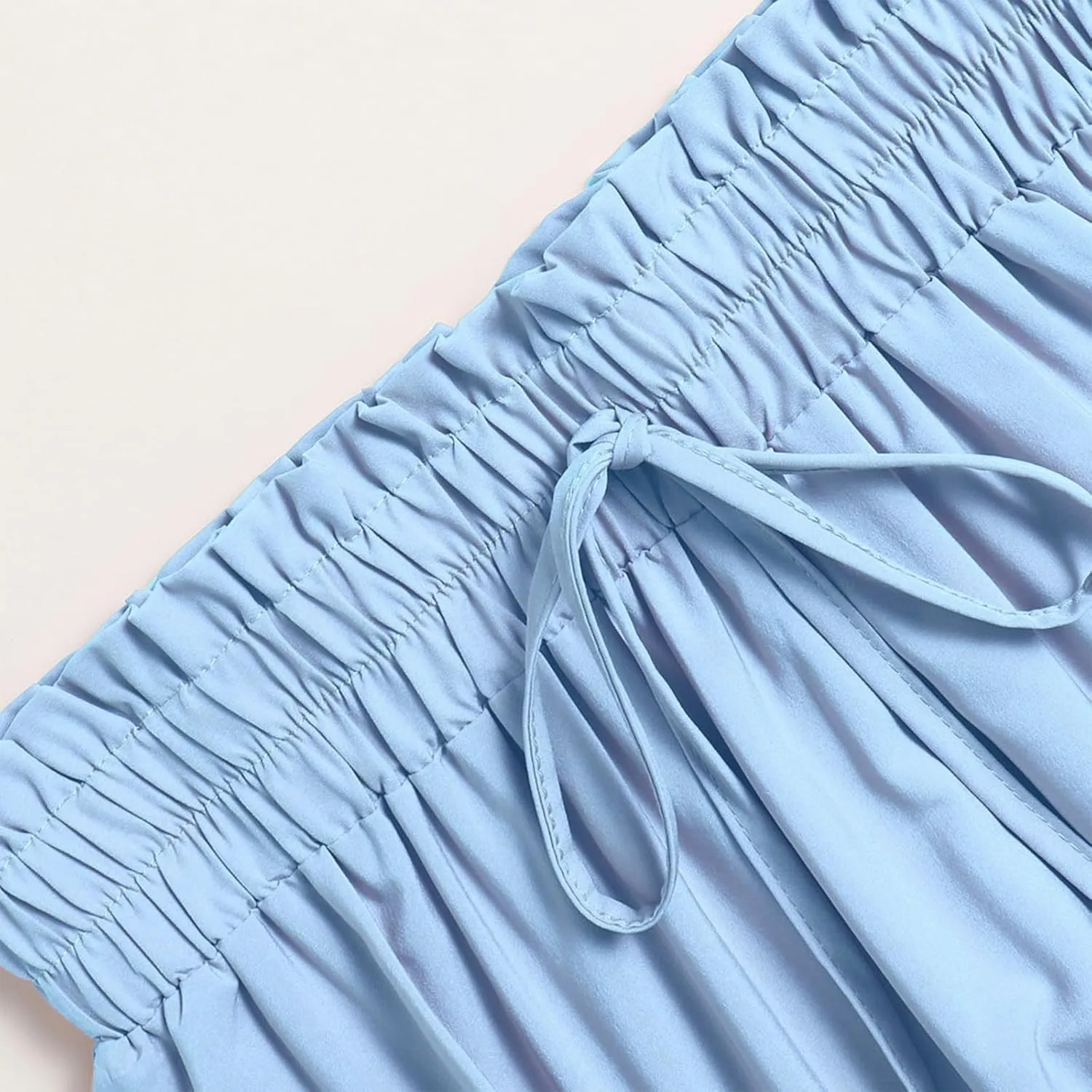 Spring Outfits for Women 2025 Casual Trendy Solid Color Elastic Waist Lightweight Flowy Maxi Skirts, S-XL