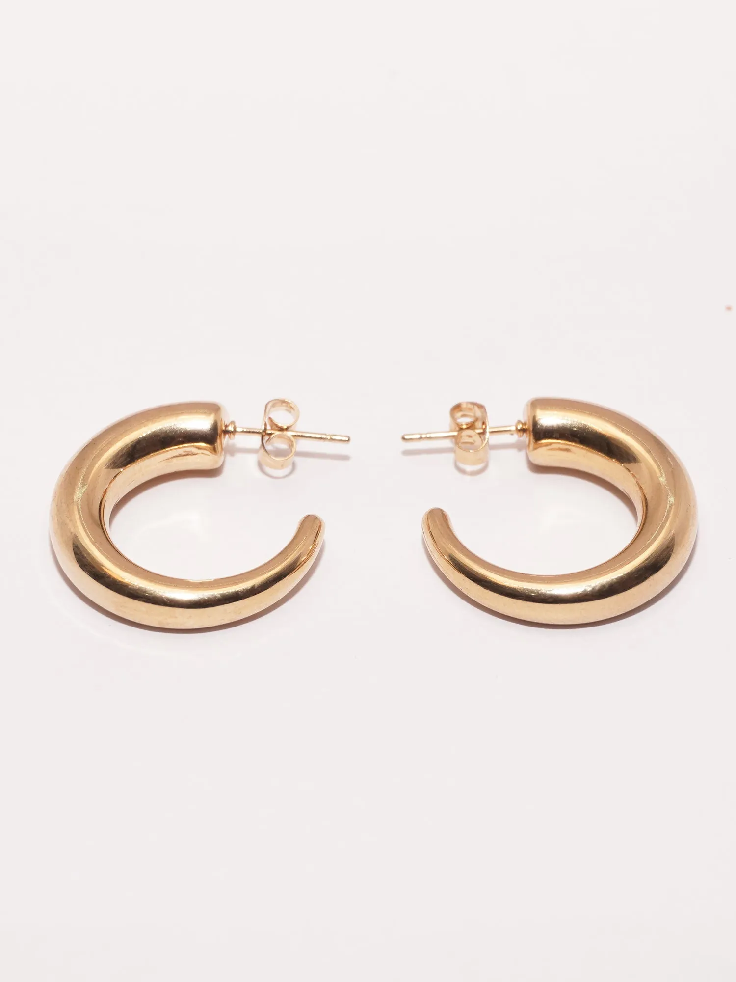 Stylish Gold Plated Anti Tarnish Hoop Earrings