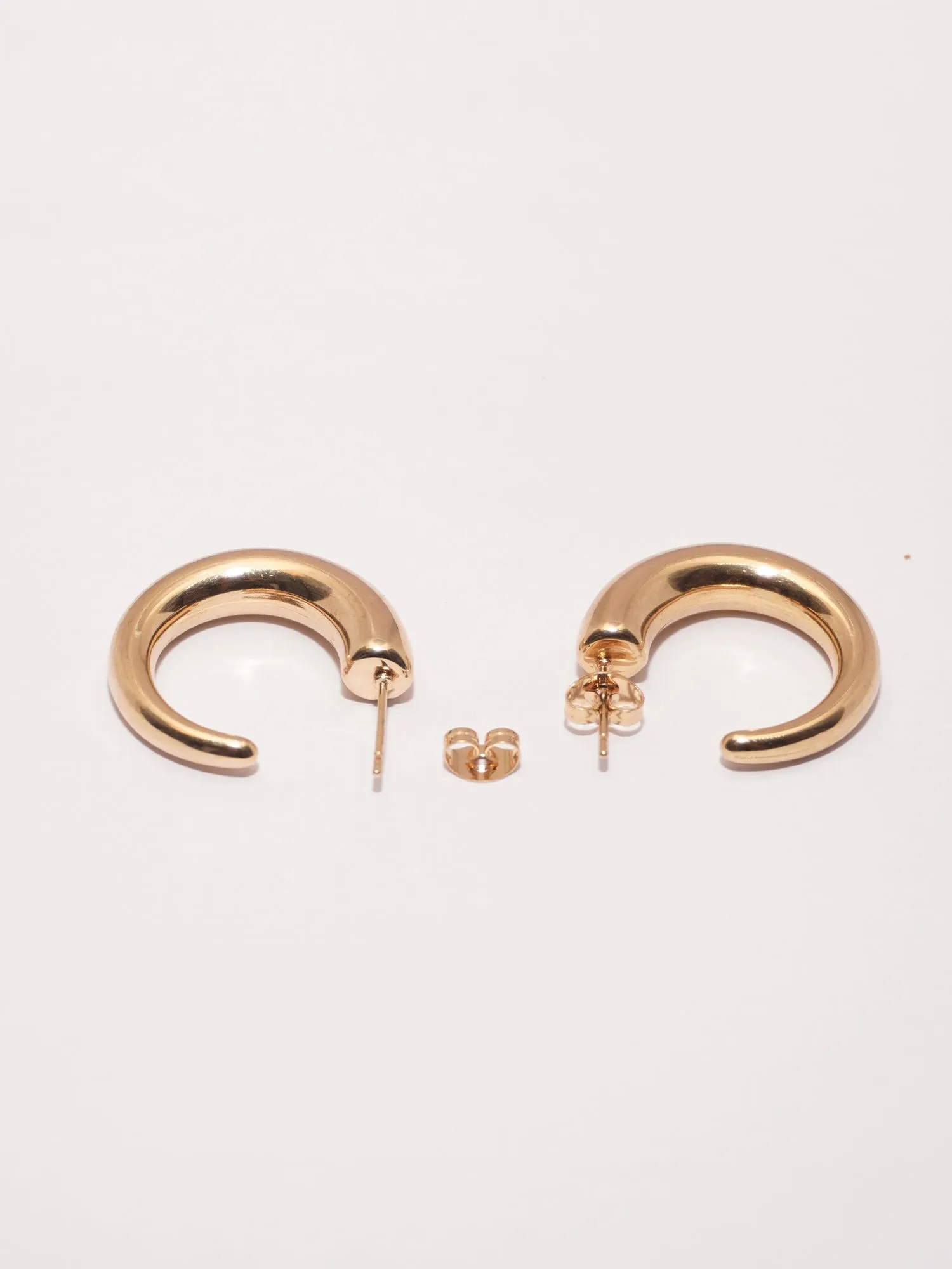 Stylish Gold Plated Anti Tarnish Hoop Earrings