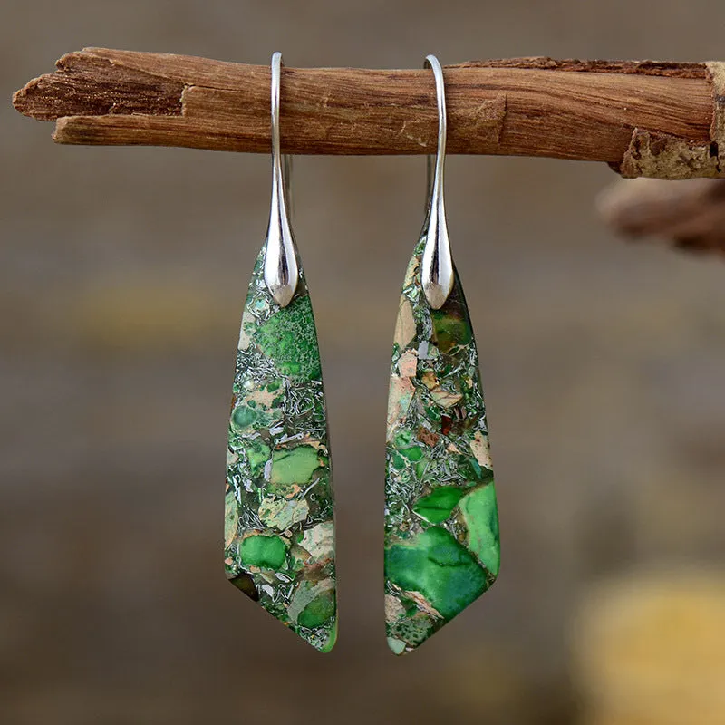 Sunset Glam: Gold Plated Copper Dangle Earrings - Boho Chic Elegance
