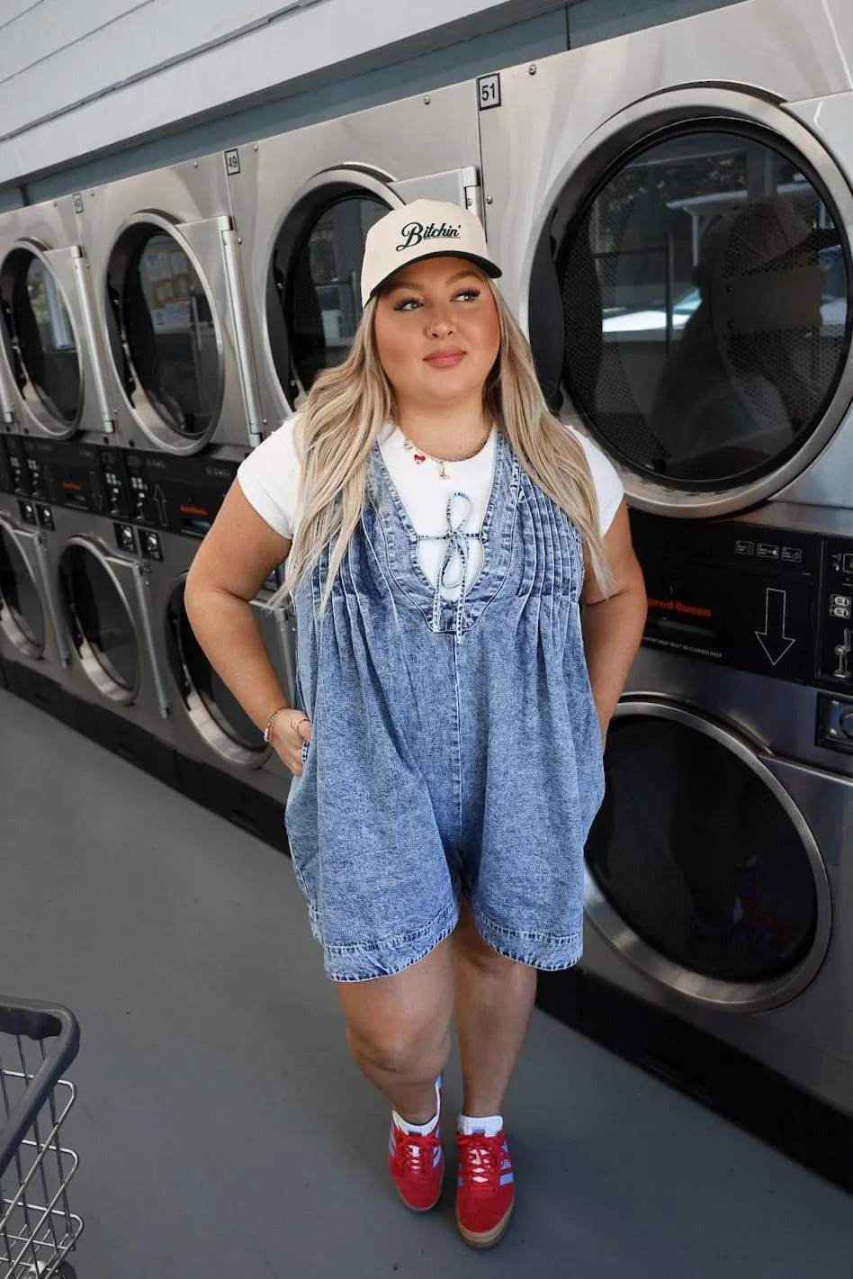 Sweet Escape Denim Romper