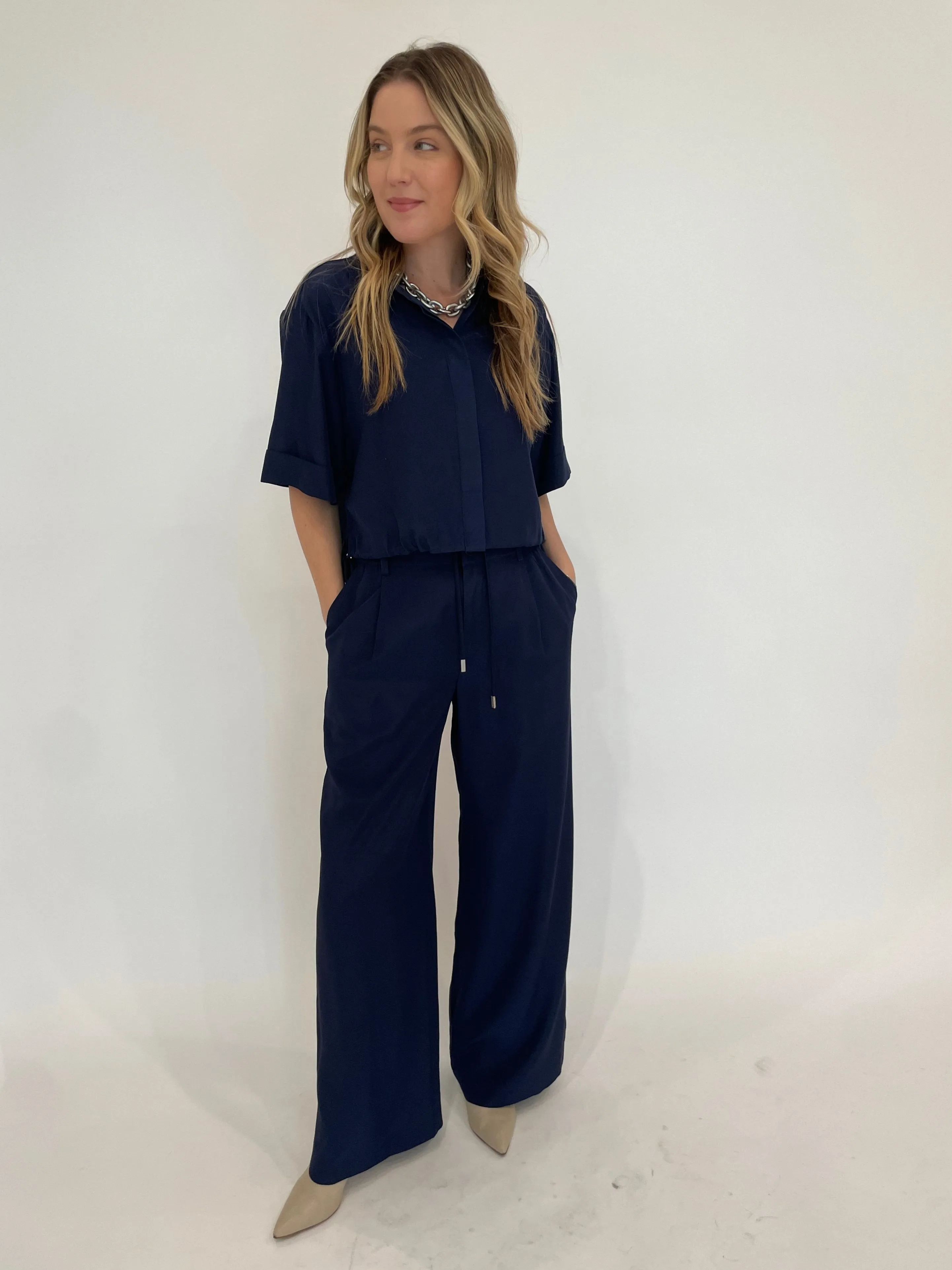 Sydnie Pleated Pants - Midnight
