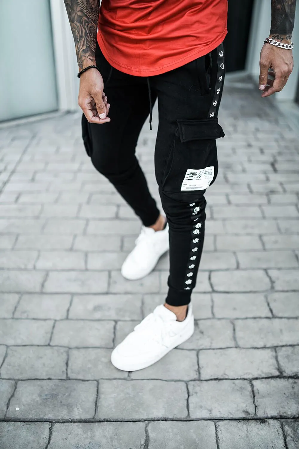 Utility Tape Joggers - Black