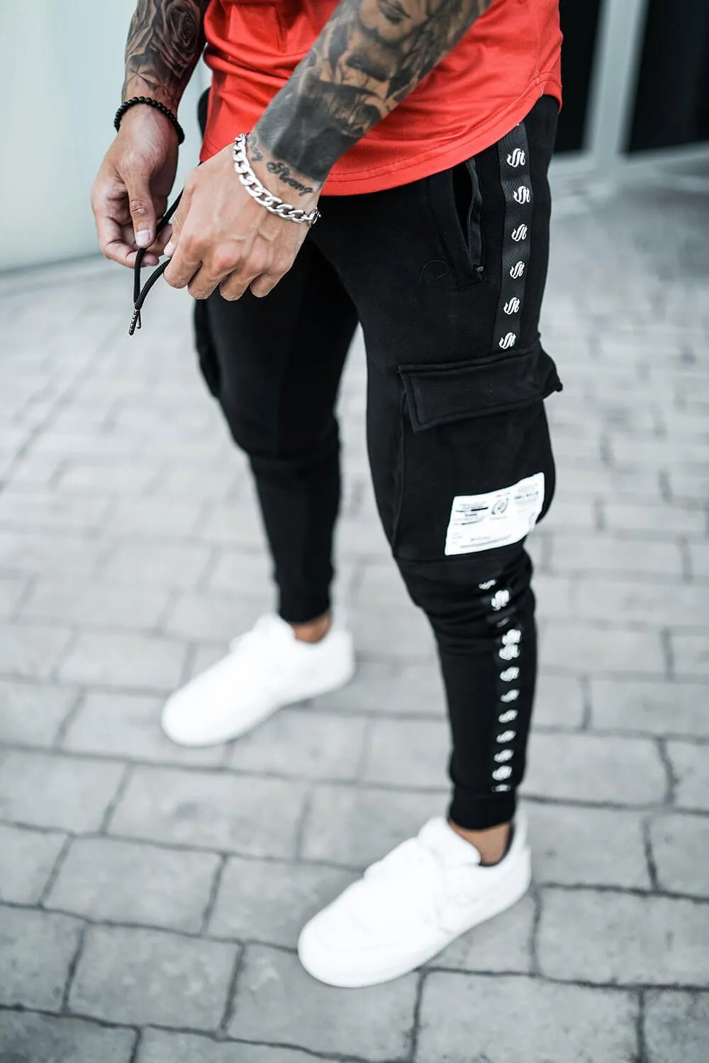 Utility Tape Joggers - Black