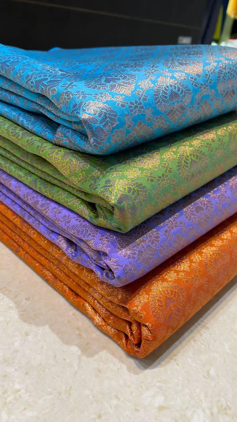 Western green soft silk saree with blouse