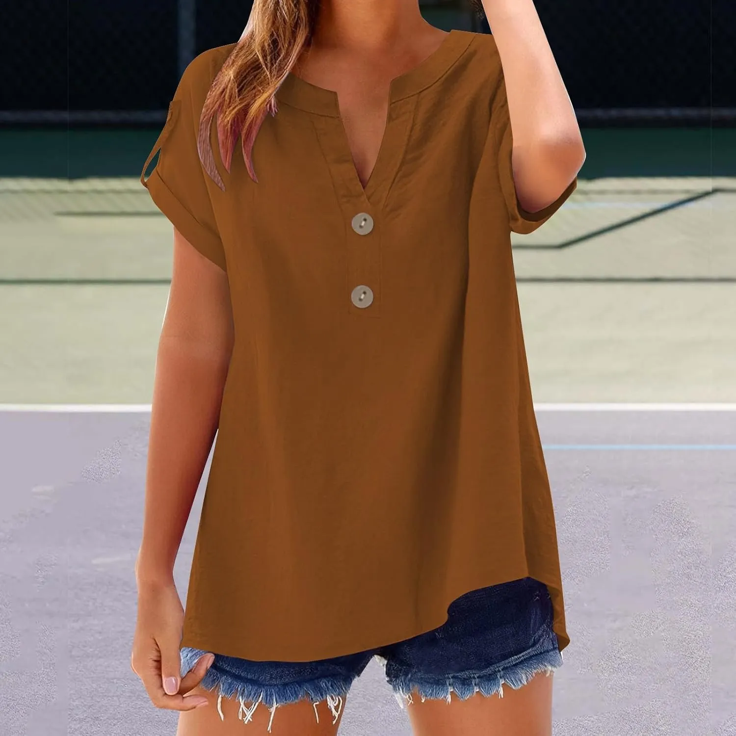 White Button Down Shirt Women Lace Elegant Shirt Fashion Solid Color Elegant Blouse Short Sleeve Comfy Soft Tee Ladies