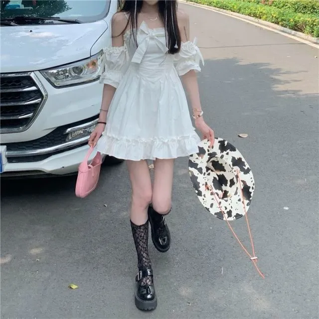 White Kawaii Fairy Strap Dress