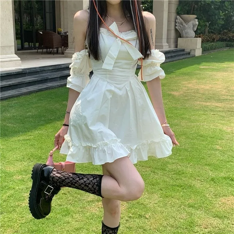 White Kawaii Fairy Strap Dress
