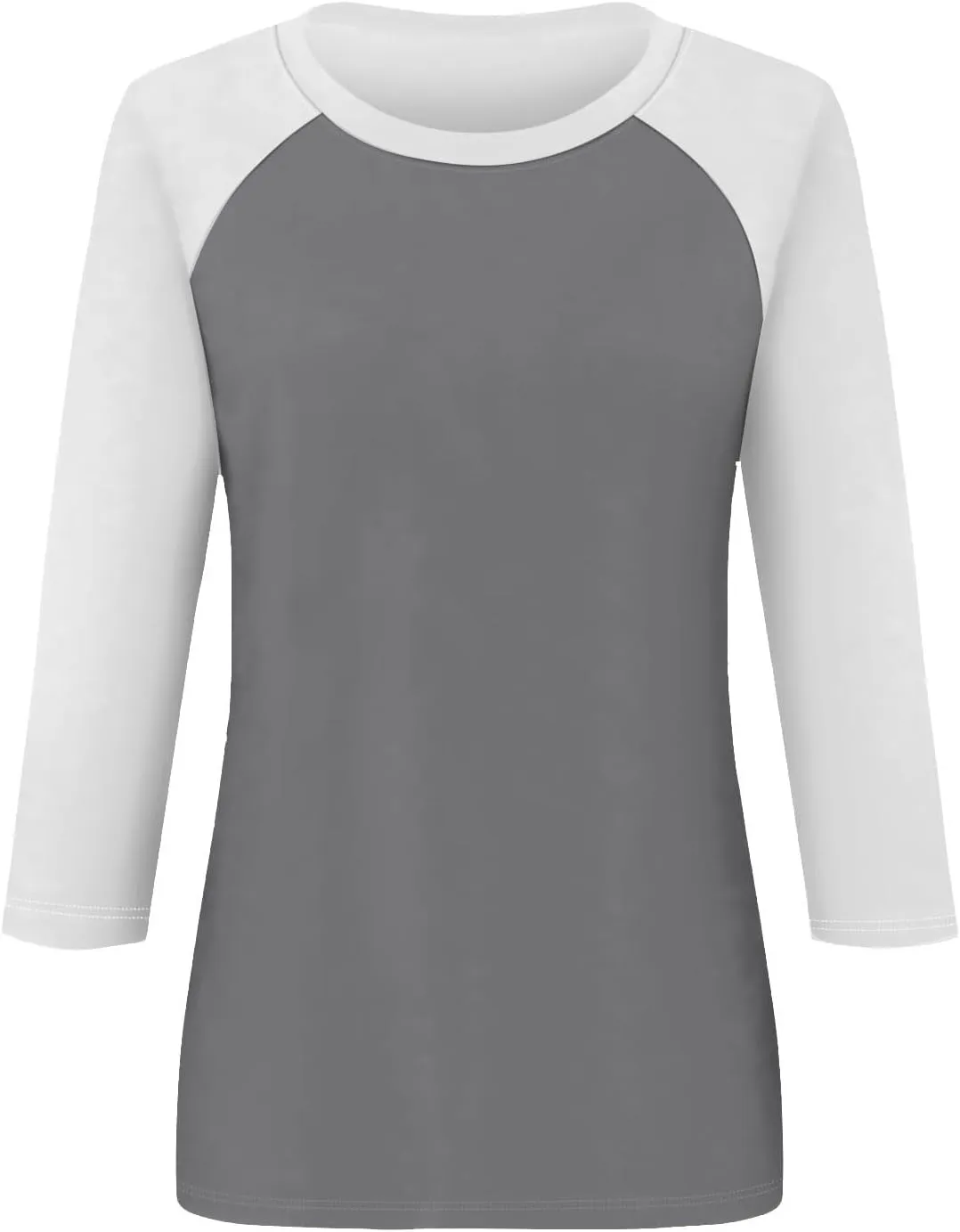 Womens Color Block Tee Crewneck 3/4 Sleeve Summer Top Pullover Lightweight Stretch Soft T Shirts 2025 Trendy Outfits