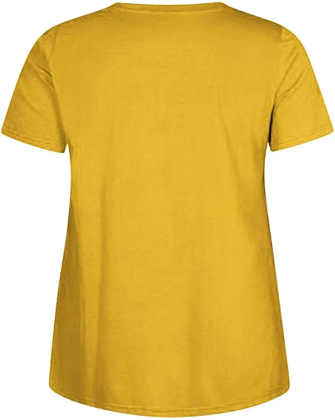 Women's Plus Size Summer Tops Round Neck Short Sleeve Tee Shirt Trendy Casual Loose Comfy Solid Color Basic Shirts