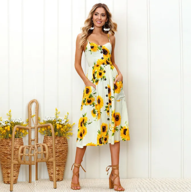 Women's Summer Floral Print Sundress