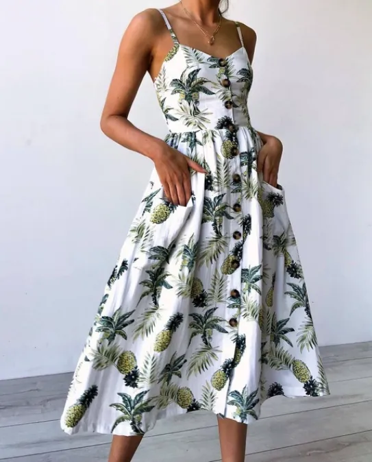 Women's Summer Floral Print Sundress