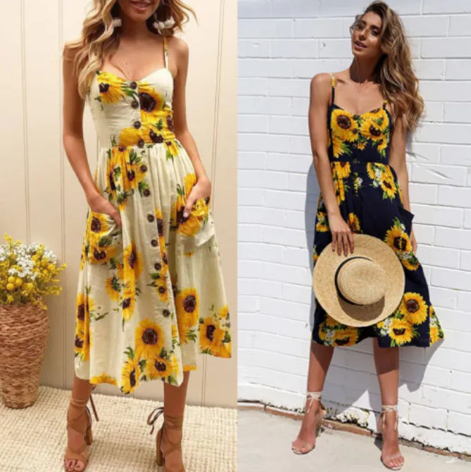 Women's Summer Floral Print Sundress