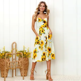 Women's Summer Floral Print Sundress