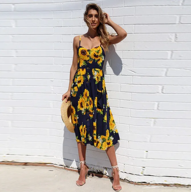 Women's Summer Floral Print Sundress