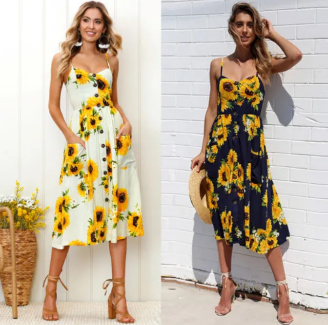 Women's Summer Floral Print Sundress