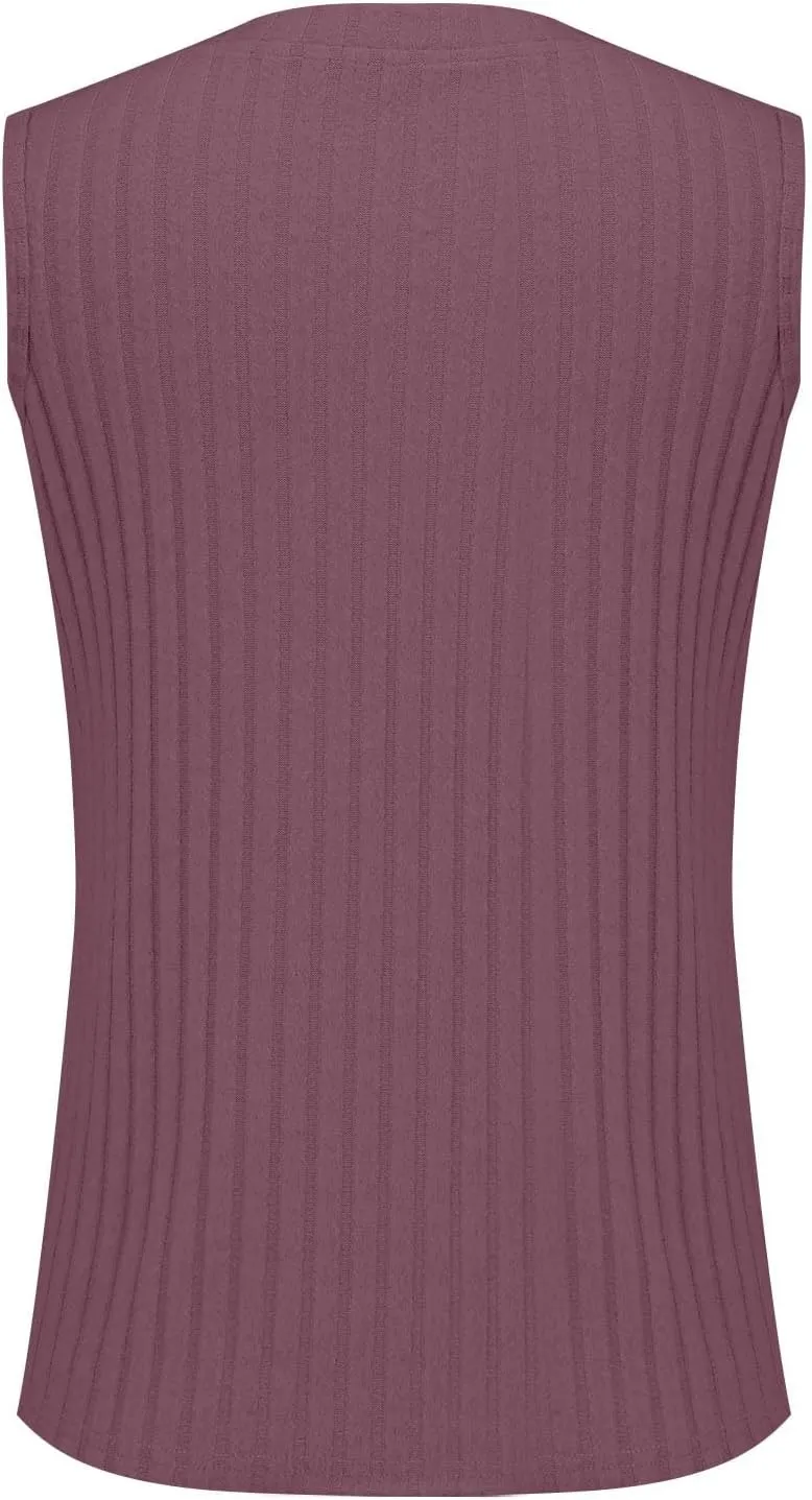 Womens Tank Tops Sleeveless Tunic Shirts Summer Fashion Basic Soft Clothes 2025 Casual Trendy Vacation Spring Outfits