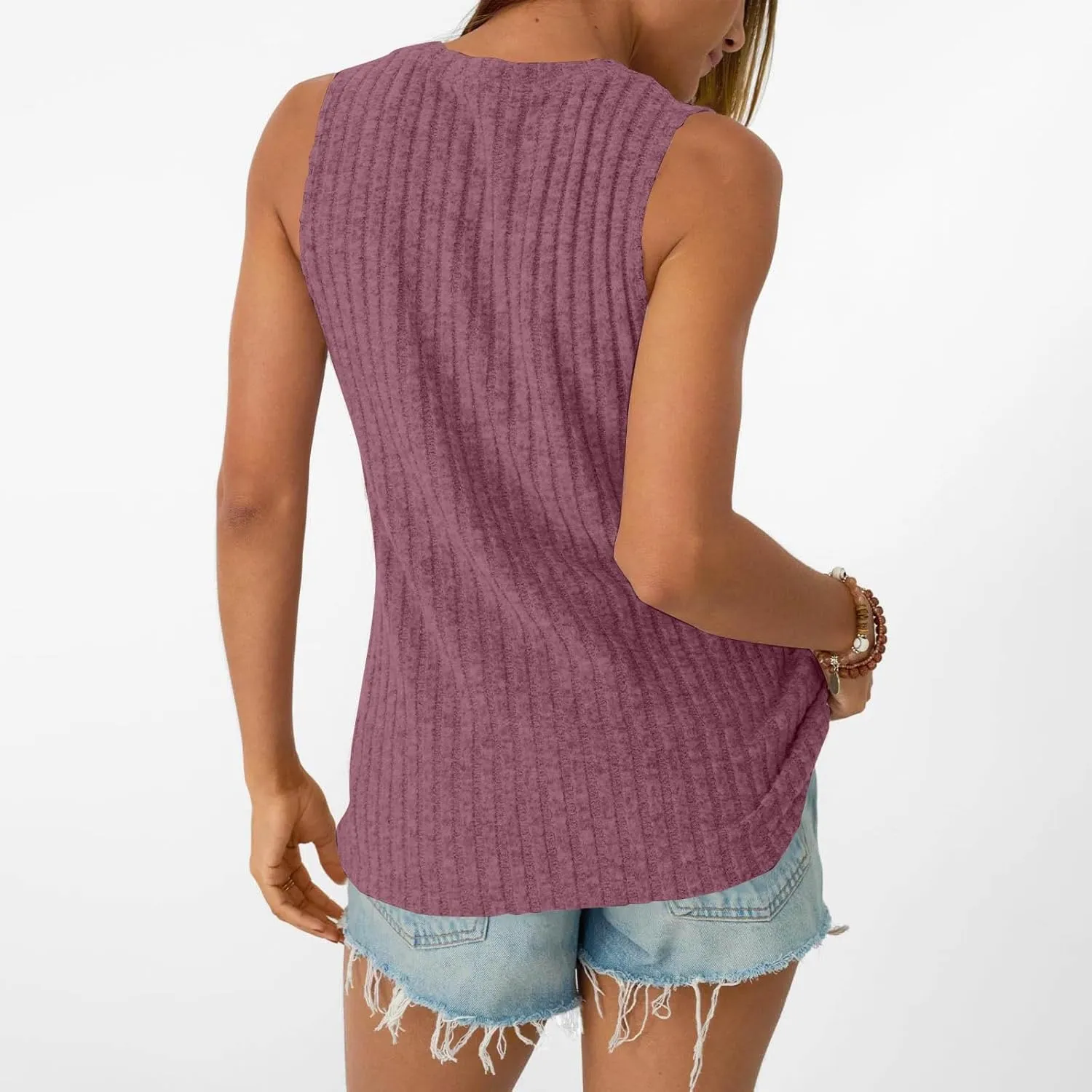 Womens Tank Tops Sleeveless Tunic Shirts Summer Fashion Basic Soft Clothes 2025 Casual Trendy Vacation Spring Outfits