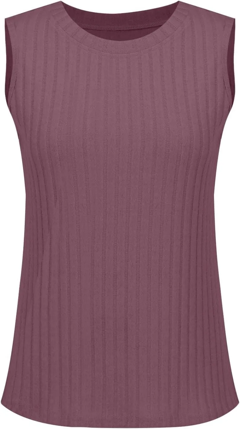 Womens Tank Tops Sleeveless Tunic Shirts Summer Fashion Basic Soft Clothes 2025 Casual Trendy Vacation Spring Outfits